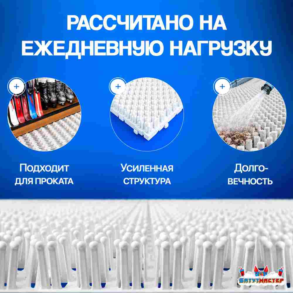 Всесезонное щеточное покрытие для лыж и сноуборда 50 м² Универсальное
