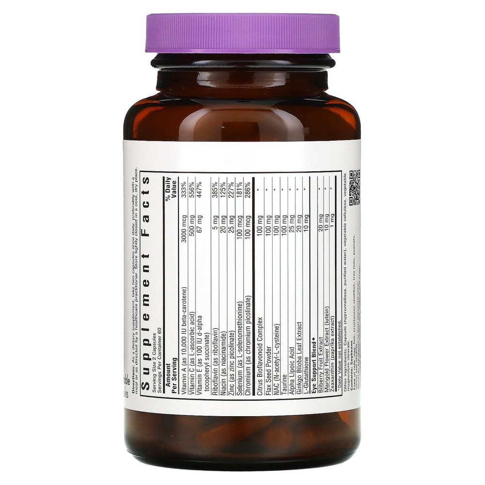 Bluebonnet Nutrition, Антиоксидант для глаз, 120 растительных капсул