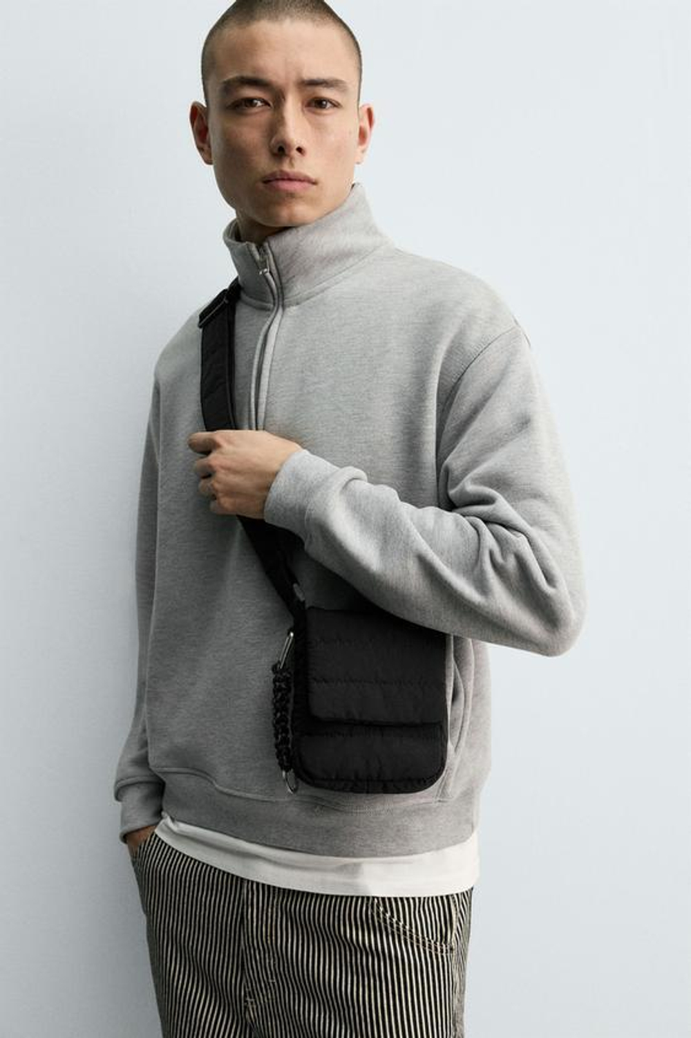 ZARA ОДНОТОННАЯ ВЕРТИКАЛЬНАЯ СУМКА, ЧЕРНЫЙ