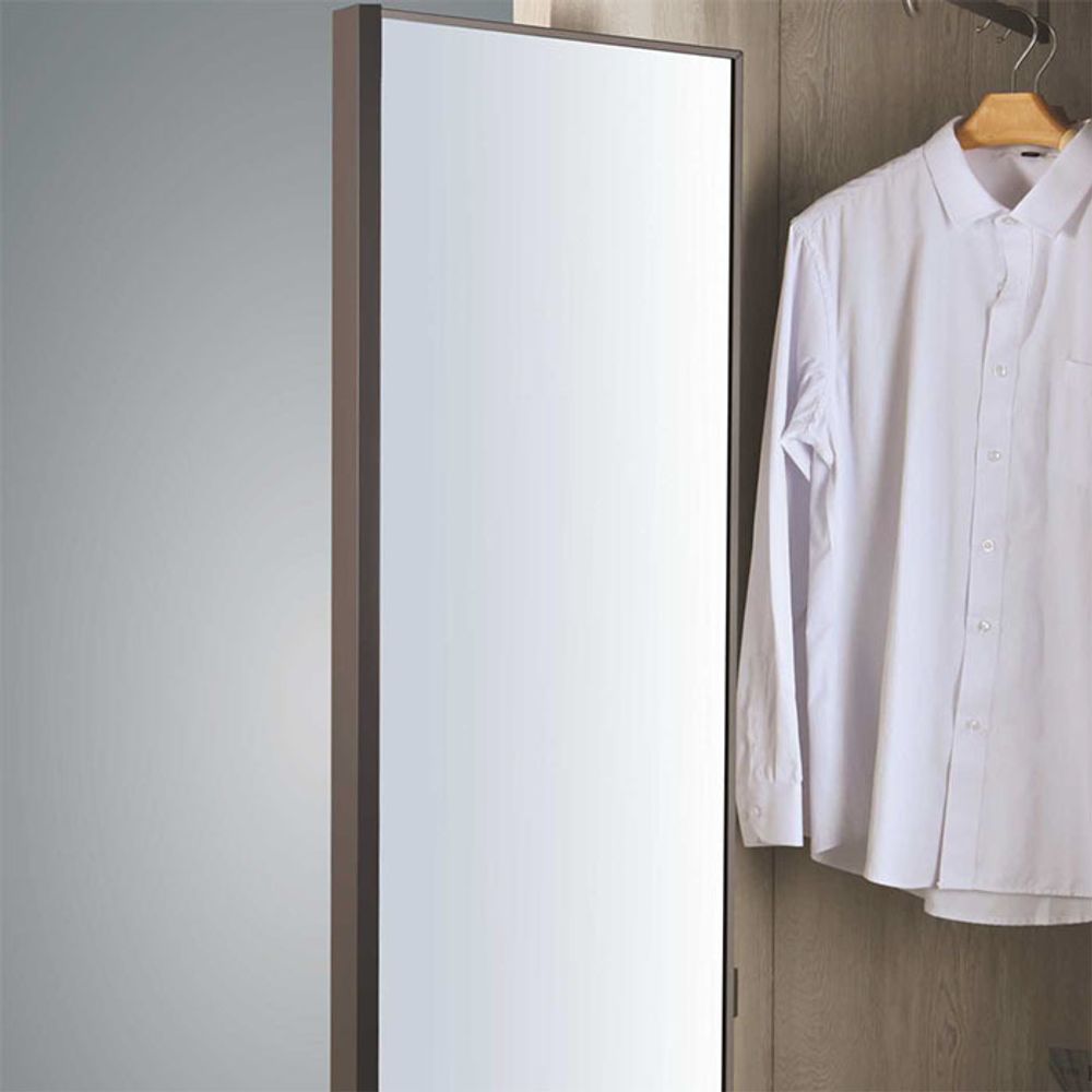 Выдвижное зеркало (1200*352*61мм) серый жемчуг