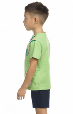 Комплект для мальчиков футболка и шорты зеленый