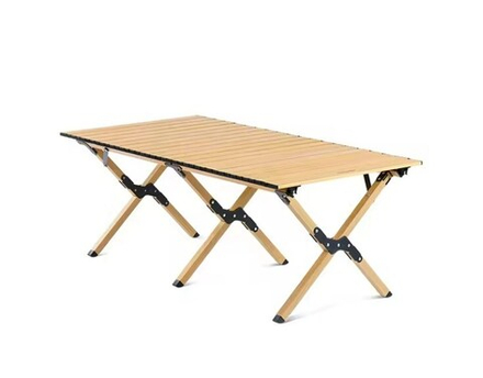 Стол туристический Naturehike складной, 115х60х44 см,с Х-образными ножками, бежевый
