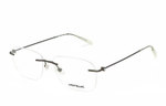 MONTBLANC Gunmetal Alloy Round Functional Glasses Men"s