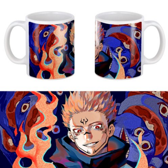 Кружка керамическая Магическая Битва Рёмен Сукуна Jujutsu Kaisen, 330 мл
