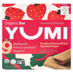 Yumi, органический батончик, для малышей, клубника и ревень, 5 батончиков по 21 г (0,74 унции)