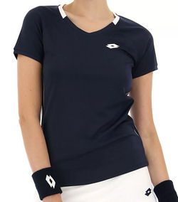 Женская теннисная футболка Lotto Squadra W II Tee - черный