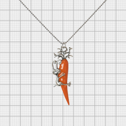 "Морковкин" подвеска в серебряном покрытии из коллекции "Позитивчики" от Jenavi