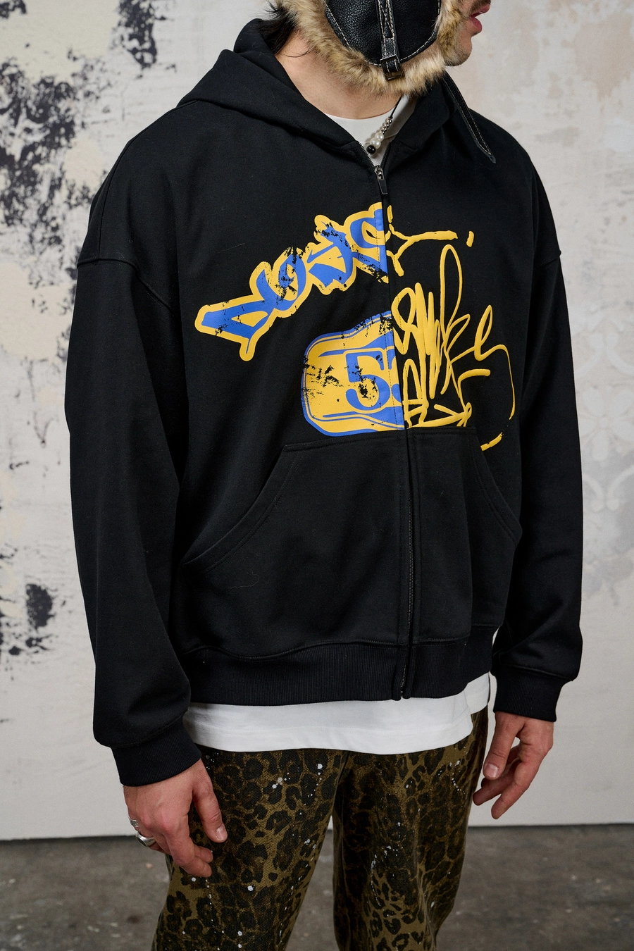 Худи DONSMOKE Split-Print Zip Hoodie