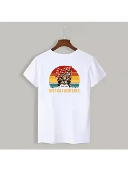 "Лучшая мама - кошка", наклейка на одежду,22х19