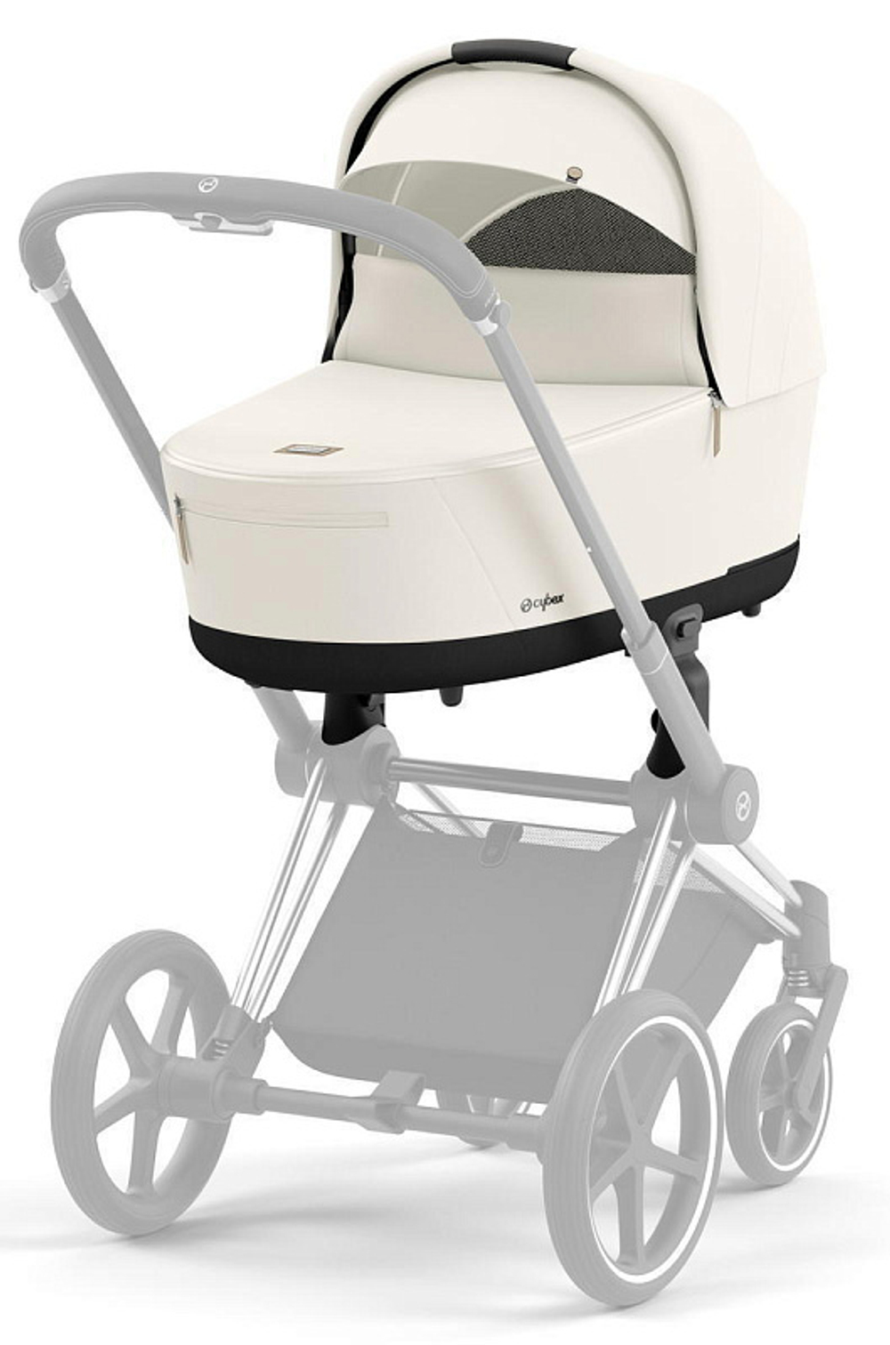 Коляска 3 в 1 Cybex Priam IV Matt Black complete и автокресло Cloud T i-Size Sepia Black Off White