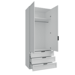 Шкаф распашной Нордик - 2, белый