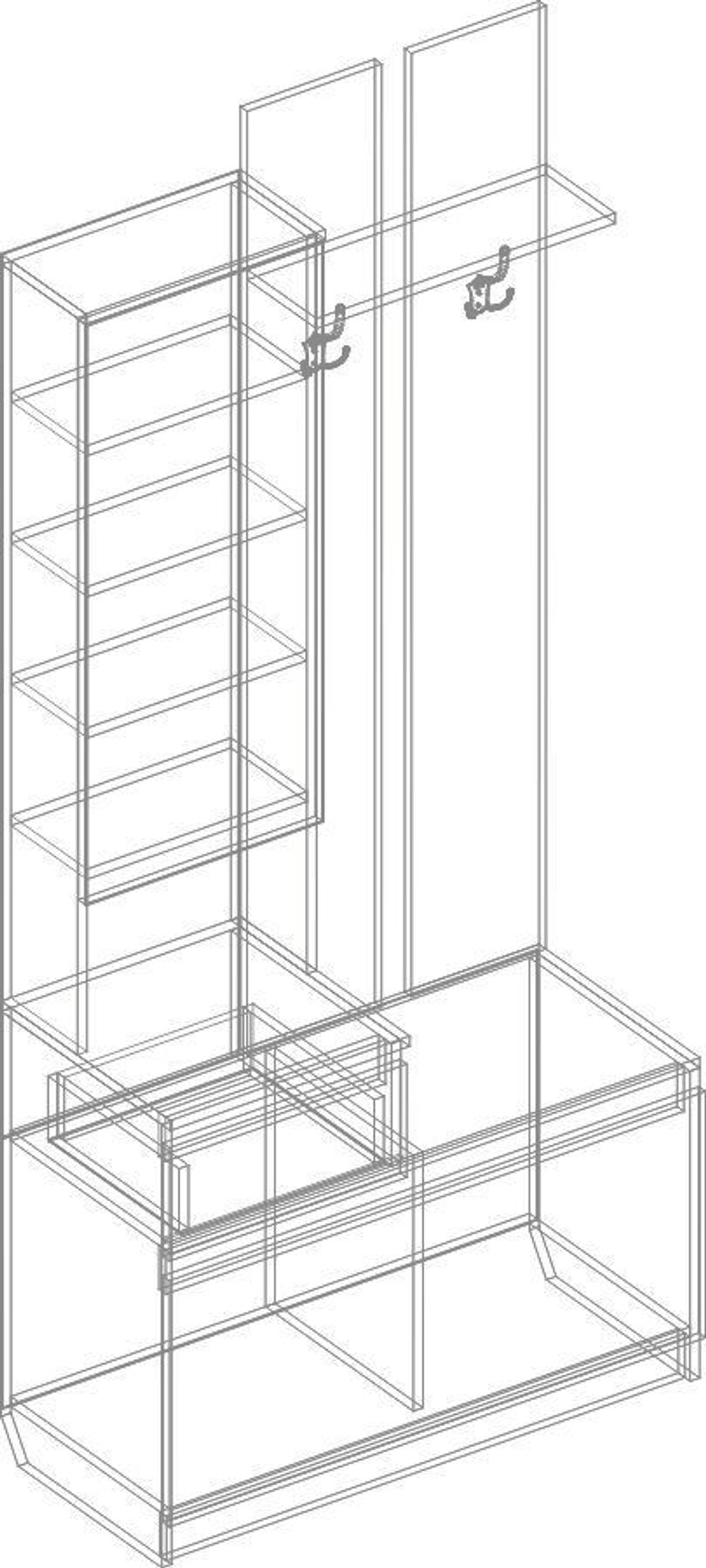 Тумба с зеркалом "Трио"