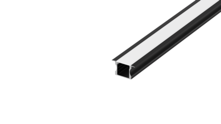 Donel, Встраиваемый алюминиевый профиль, 24х14,2х2000мм. В комплекте матовый экран, 4 торцевые заглу