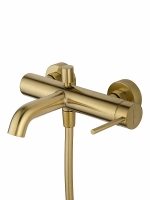Смеситель для ванны с душем WONZON & WOGHAND STICK WW-88639017-BG брашированное золото