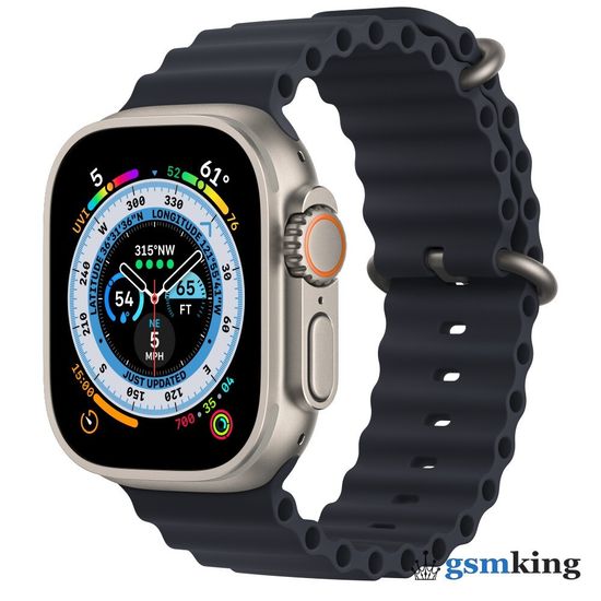Apple Watch Ultra GPS + Cellular 49mm Titanium Case with Midnight Ocean Band