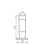 Световые столбы KANLUX INVO OP 47-L-GR