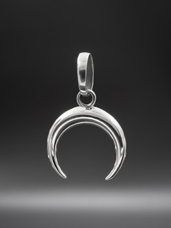 Подвеска месяц серебро 925 пробы