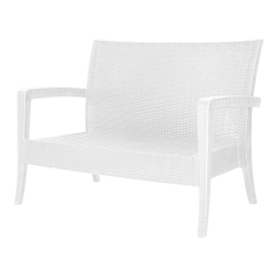 Комплект с диваном и прямоугольным столиком "RATTAN" от Ola Dom. Цвет: Белый.
