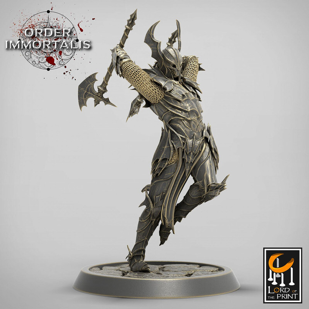 Blood Knight Человек Воин Паладин Варвар Файтер Рыцарь миниатюра для dnd, днд, pathfinder, фентези, Настольная игра, НРИ, Варгейм, РПГ