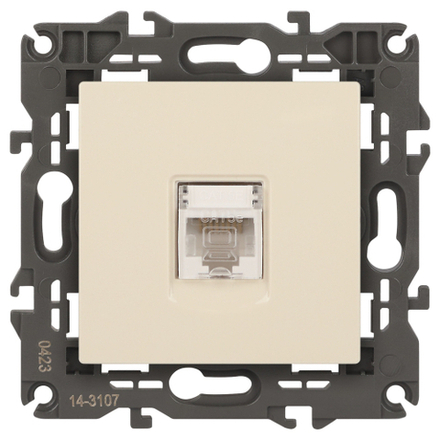 Розетка ЭРА Elegance 14-3107-02 информационная RJ45 IP20 слоновая кость