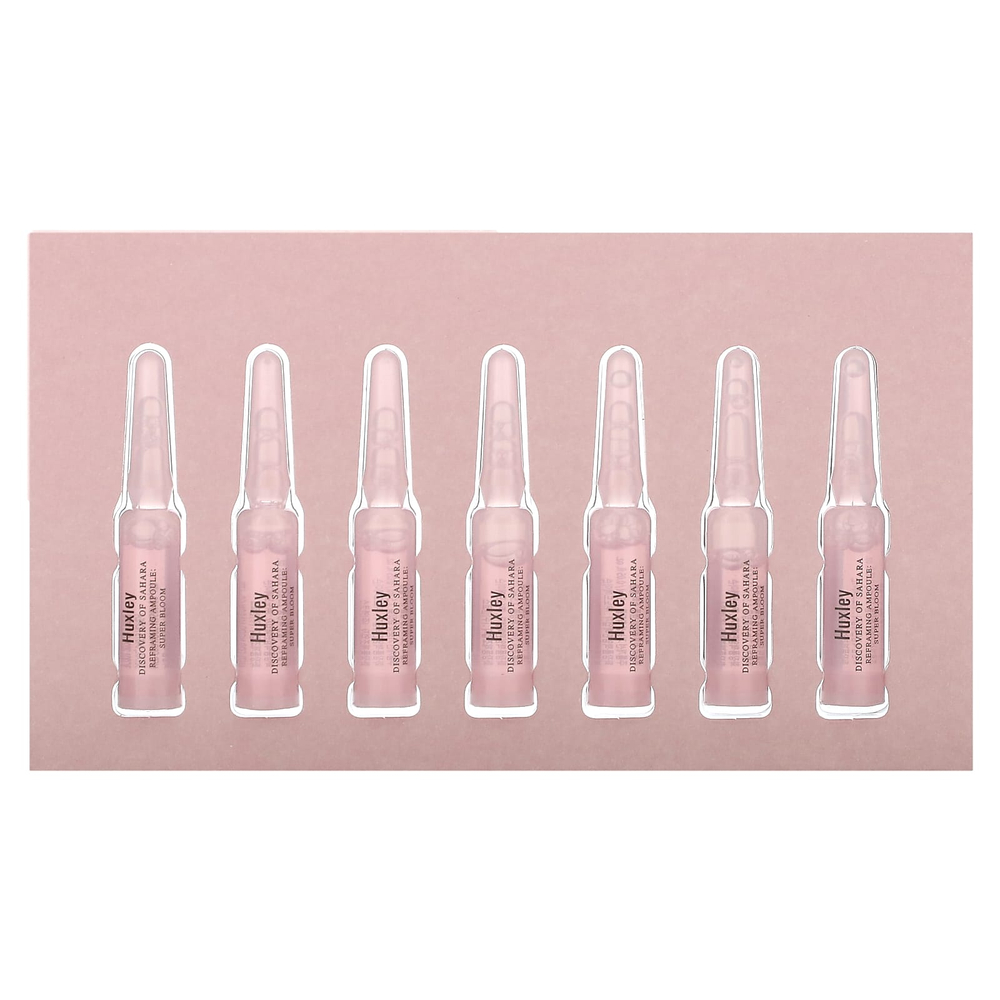 Huxley, Discovery of Sahara Reframing Ampoule, Super Bloom, 7 шт. По 1,5 мл (0,05 жидк. унц.)