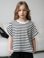 Футболка для девочки на лето в полоску