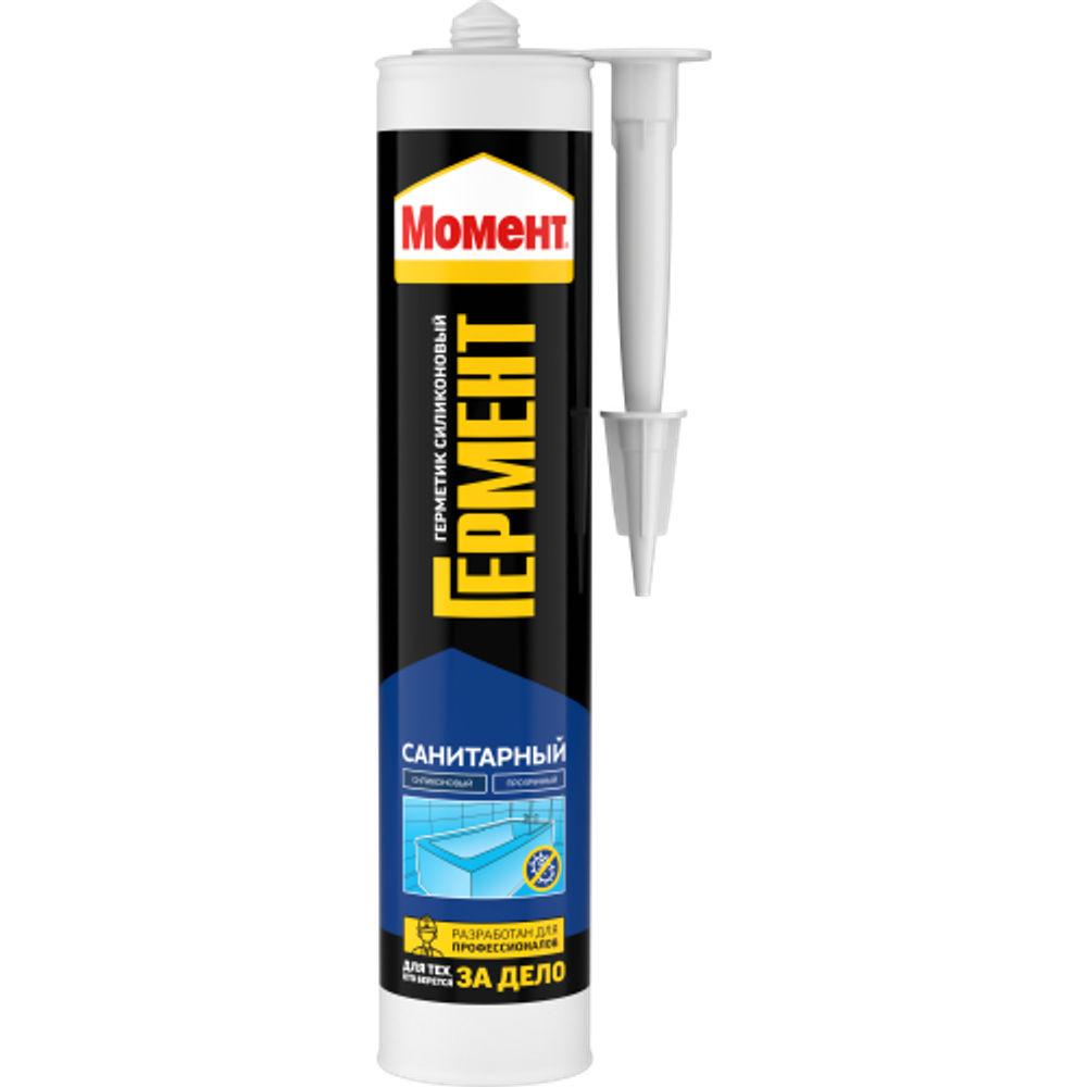 Герметик Момент 1998756 Гермент силиконовый санитарный прозрачный 280 мл. | Момент