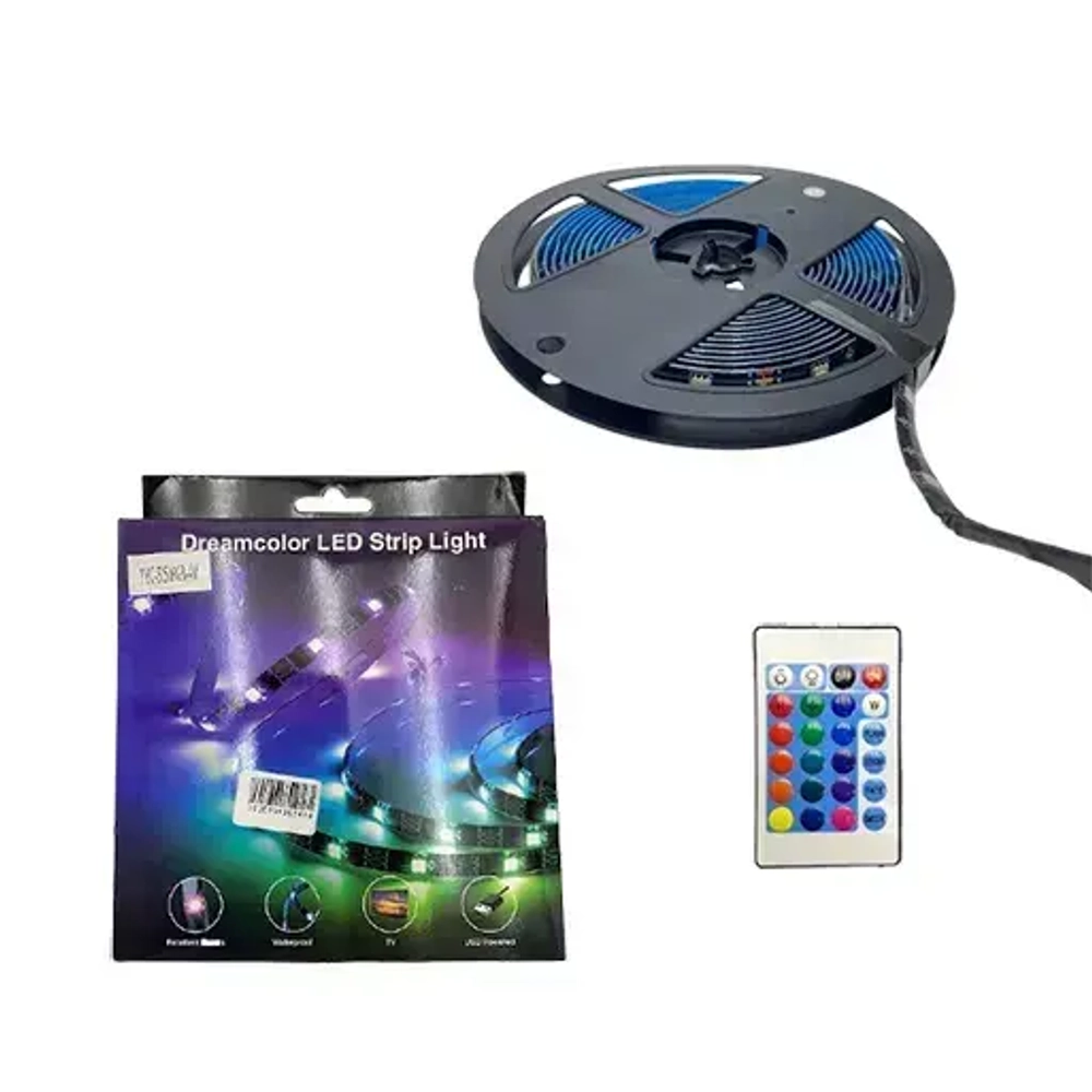 Светодиодная многоцветная RGB LED лента с пультом 3м 5050 SMD с USB, света диодная РГБ ЛЕД подсветка