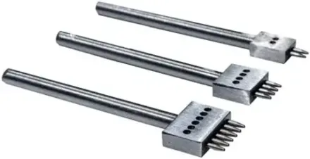 Пробойник строчный круглый (шаг 4мм), набор 3 шт