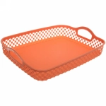 Сухарница пластиковая с ручками «Астория» 29*22*4,5см цвет микс