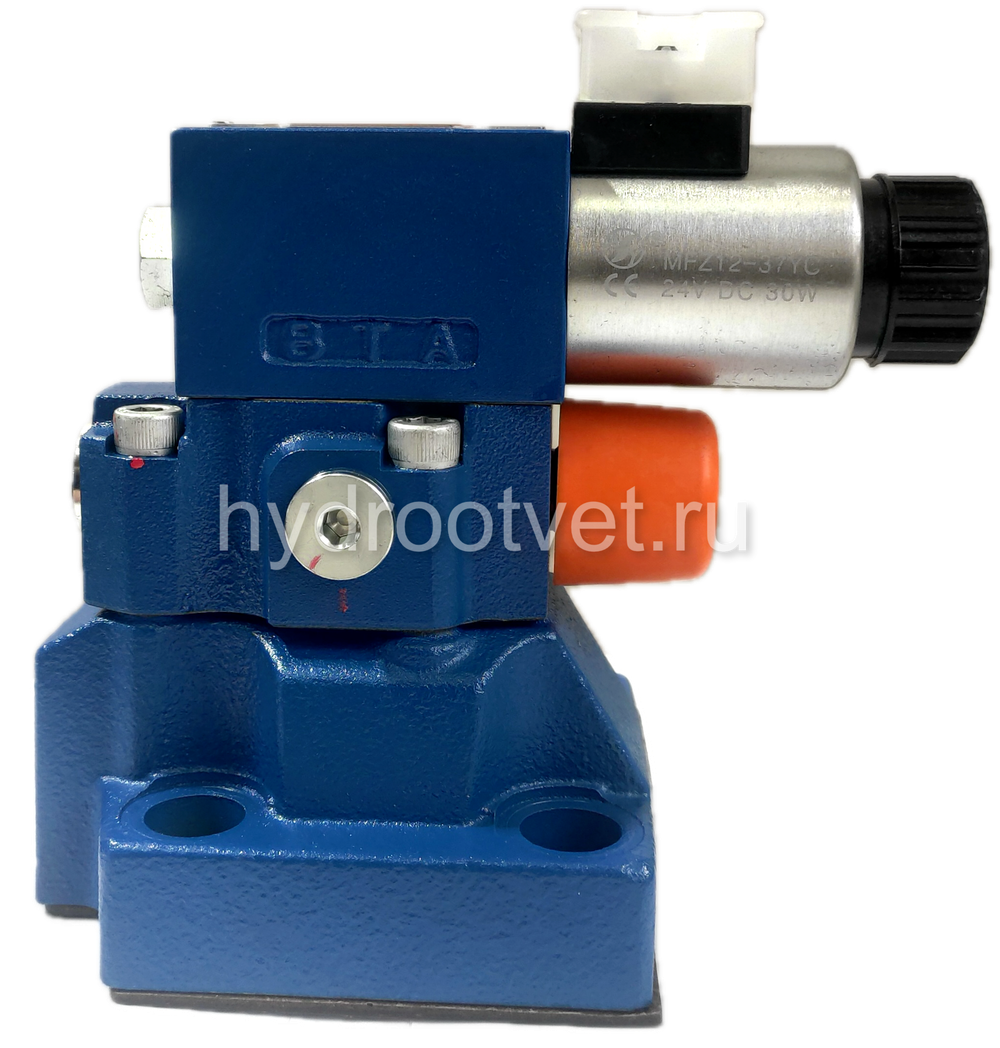 DBW20B2-5X/350CW110-50N9K4 - Предохранительный клапан Ду25 с давлением настройки до 350 бар, управление - X и Y - внутренние с разгрузкой B = открыт с электроуправлением W110