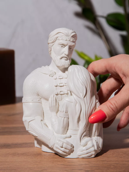 Статуэтка из гипса и бетона Илья Муромец и Аленушка