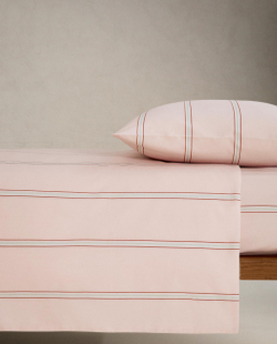 Простыня на резинке Zara Home, хлопок 100%, в полоску, 1612/900