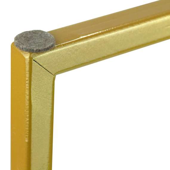 Стол журнальный МеталлАрт М002 белый мрамор/золото