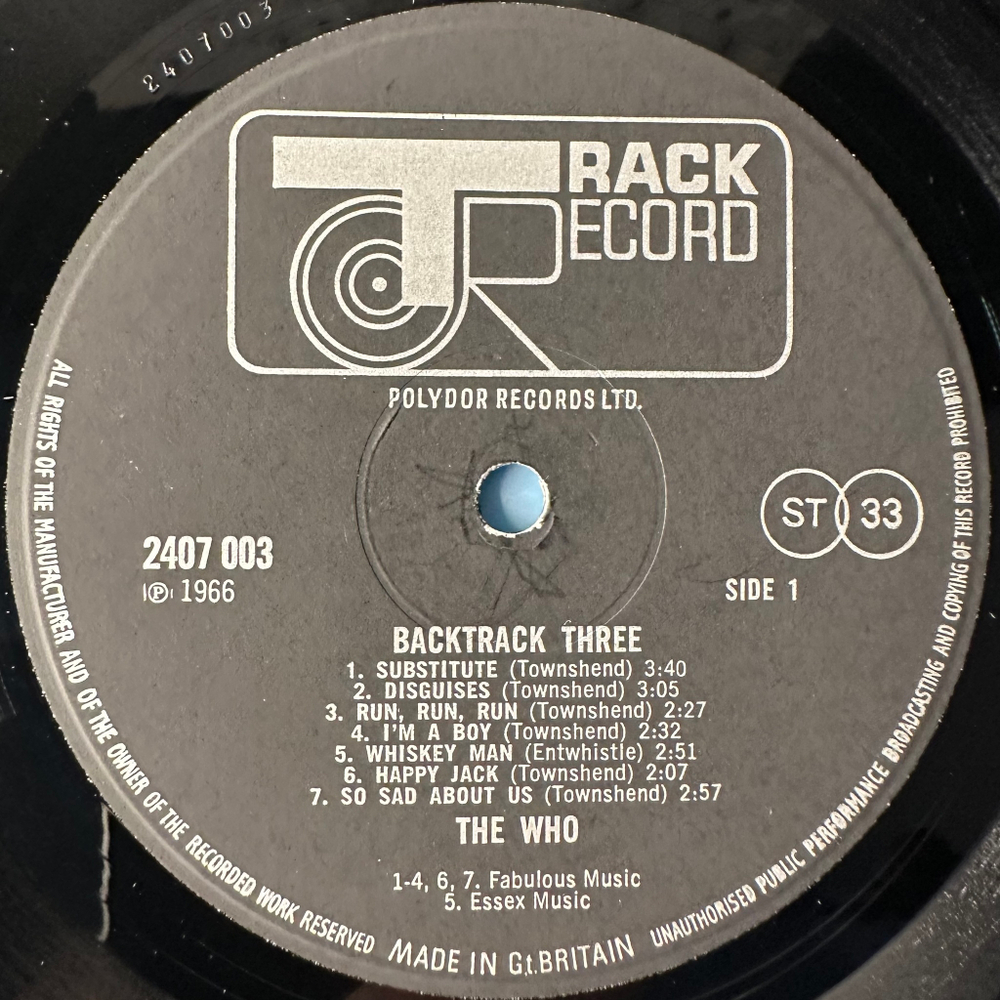 Who / Hendrix – Backtrack 3 (Англия 1970г.)