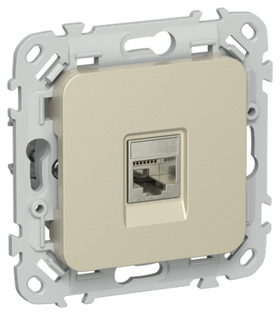 FLITE Розетка компьютерная RJ45 категория 6 STP РК6-1-1-ФлШ шампань IEK