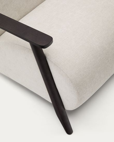 Кресло Meghan из жемчужного шенилла с массивом бука