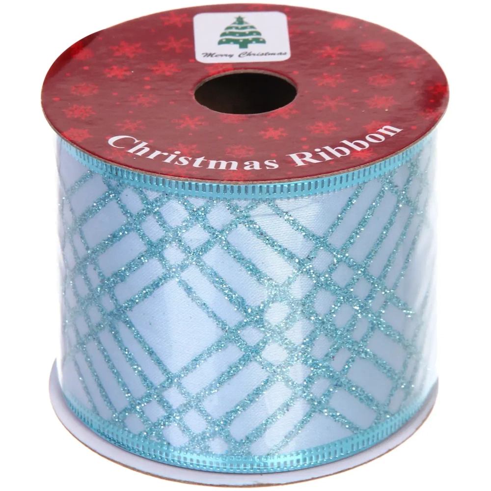 Лента для декорирования «Таинственая паутина» 6,3 см, 2,7 м, Голубой