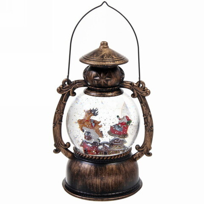 Сувенир с подсветкой Christmas «Лампа Дед Мороз с санями» 20 см