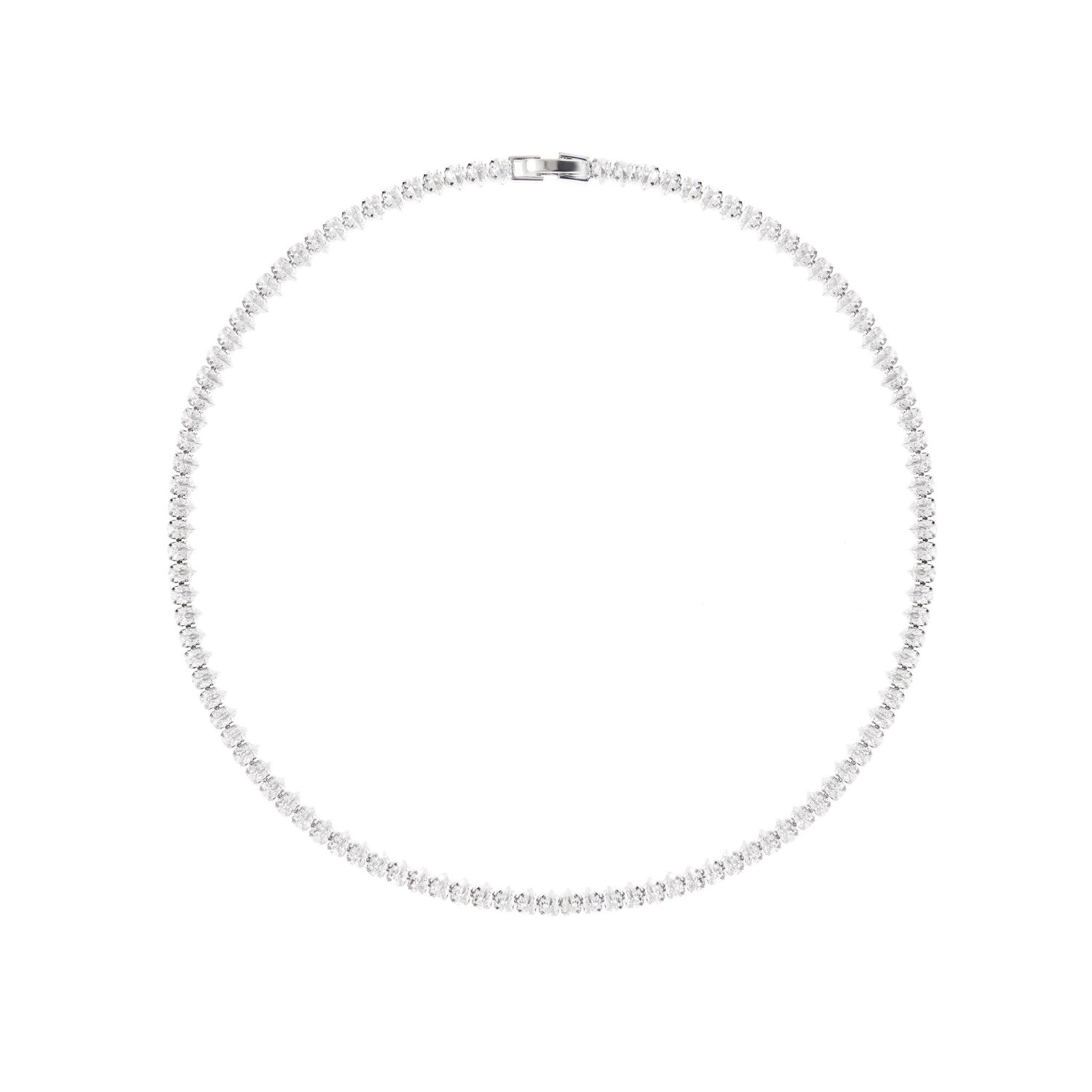 Колье Monarch Pointed Collar Rhodium Necklace