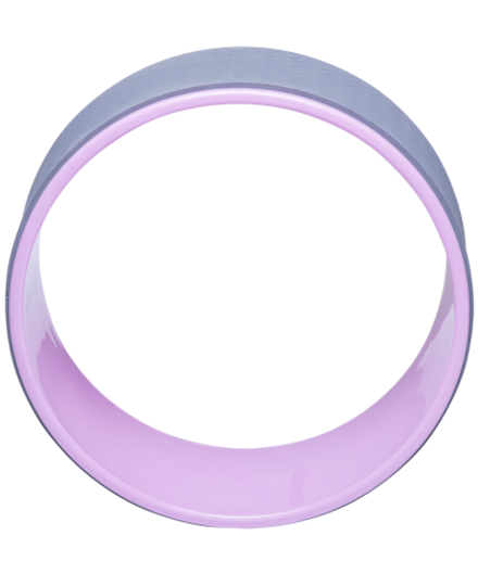 Колесо для йоги YW-101, 32 см, розовый пастель/серый