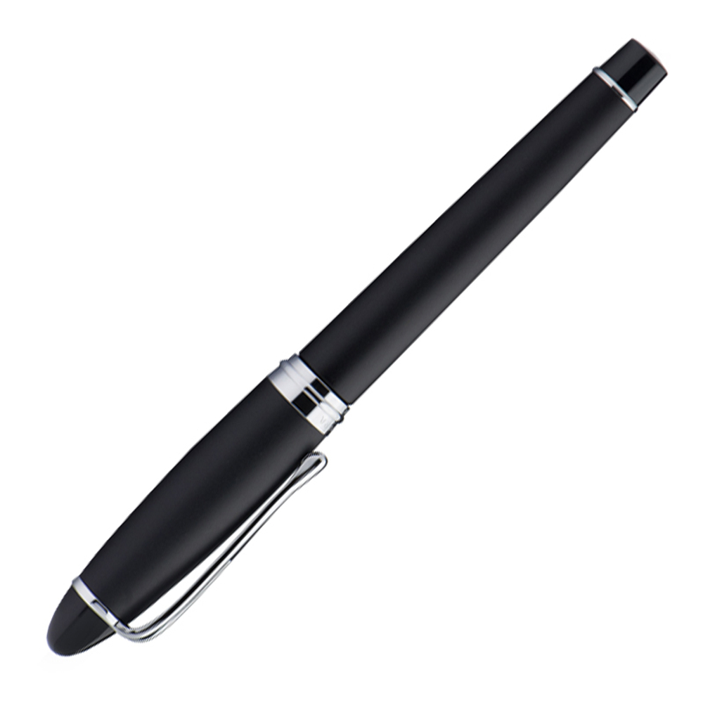 Перьевая ручка Aurora Ipsilon Satin, Black matt resin CT,перо - M, в подарочной коробке