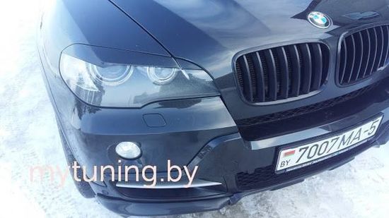 Реснички на фары широкие для BMW X5 E70