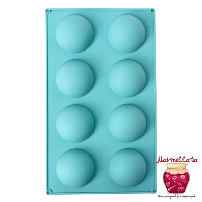 Форма силиконовая ПОЛУСФЕРА (8 фигур 5,8 см)