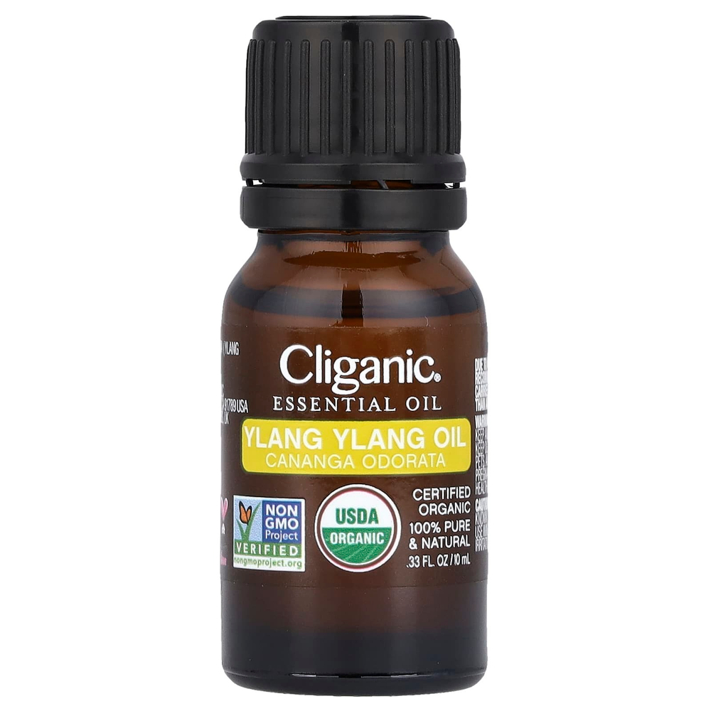 Cliganic, 100% чистое эфирное масло, иланг-иланг, 10 мл (0,33 жидк. унц.)