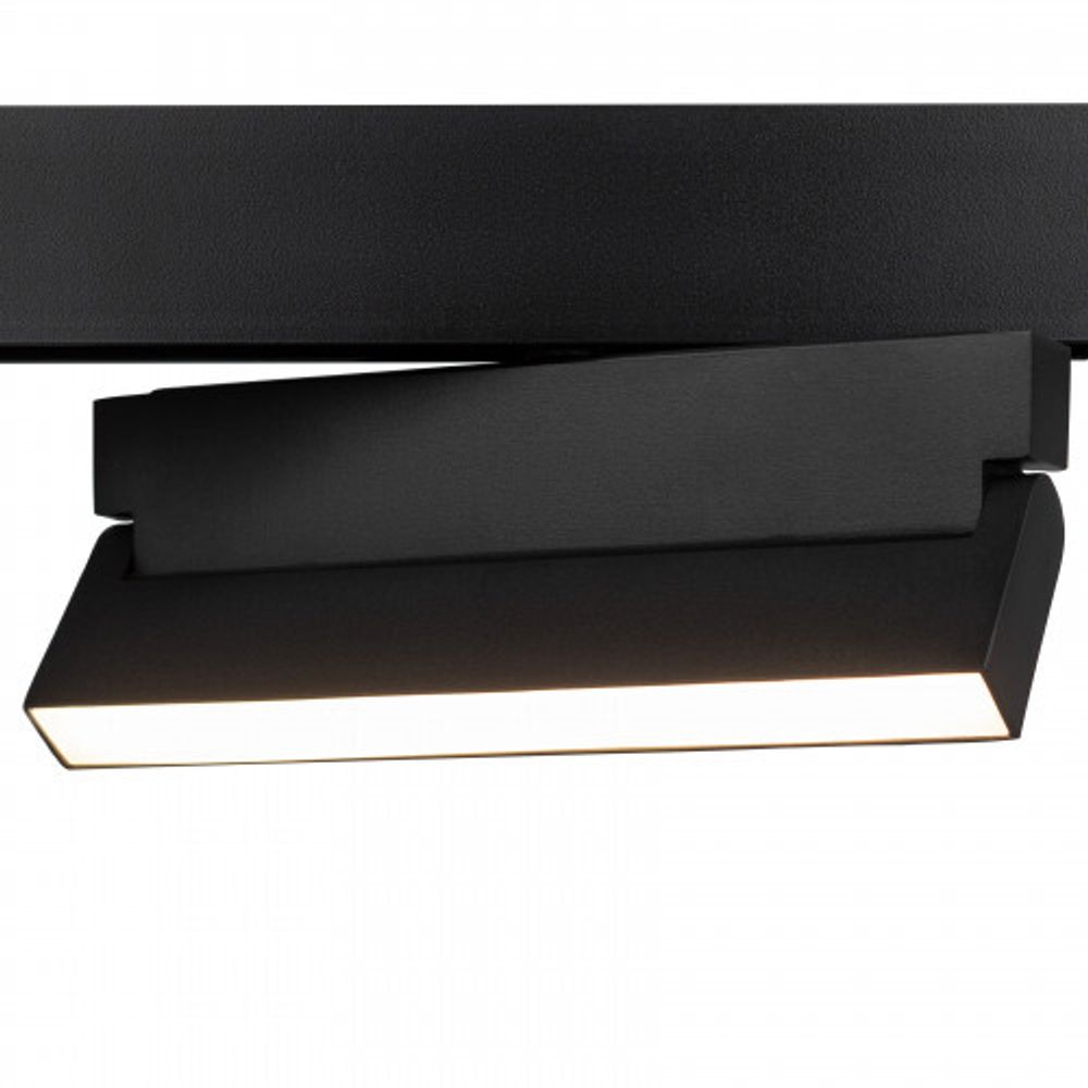 Магнитный трековый светильник ЭРА TRM20-2-22-12W3K-B для системы NOVA 48V 12Вт 3000К заливающий свет черный