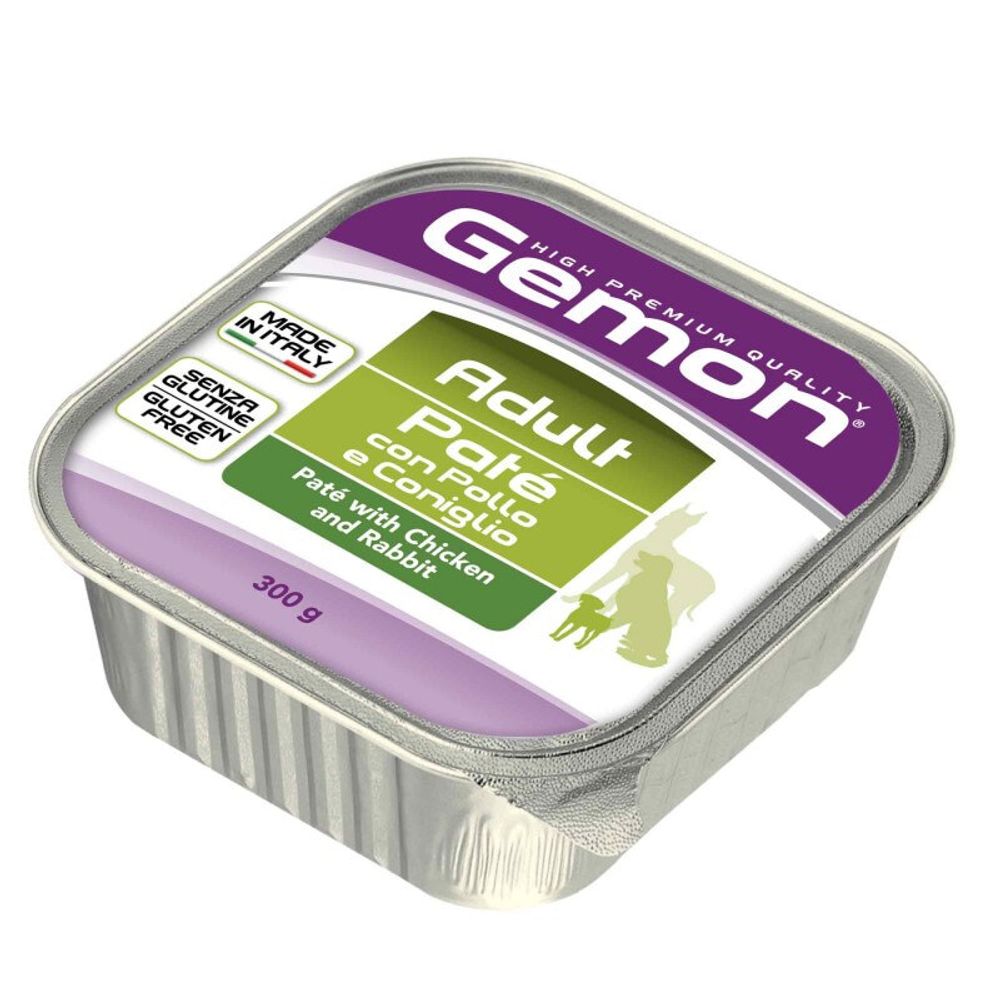 Gemon &quot;Dog&quot;, для собак, паштет с курицей и кроликом, 300 г