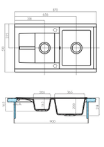 Кухонная мойка AQUATON Делия 87 Терракот