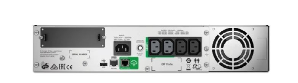 ИБП APC SMT1500RMI2UC 230V, 4x IEC C13 outlets, SmartConnect Port+SmartSlot, AVR, LCD (SMT1500RMI2UC)