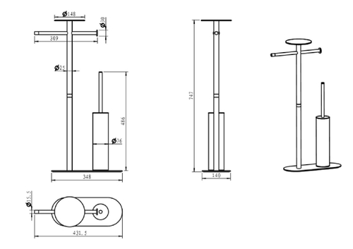 Boheme Стойка напольная Venturo White